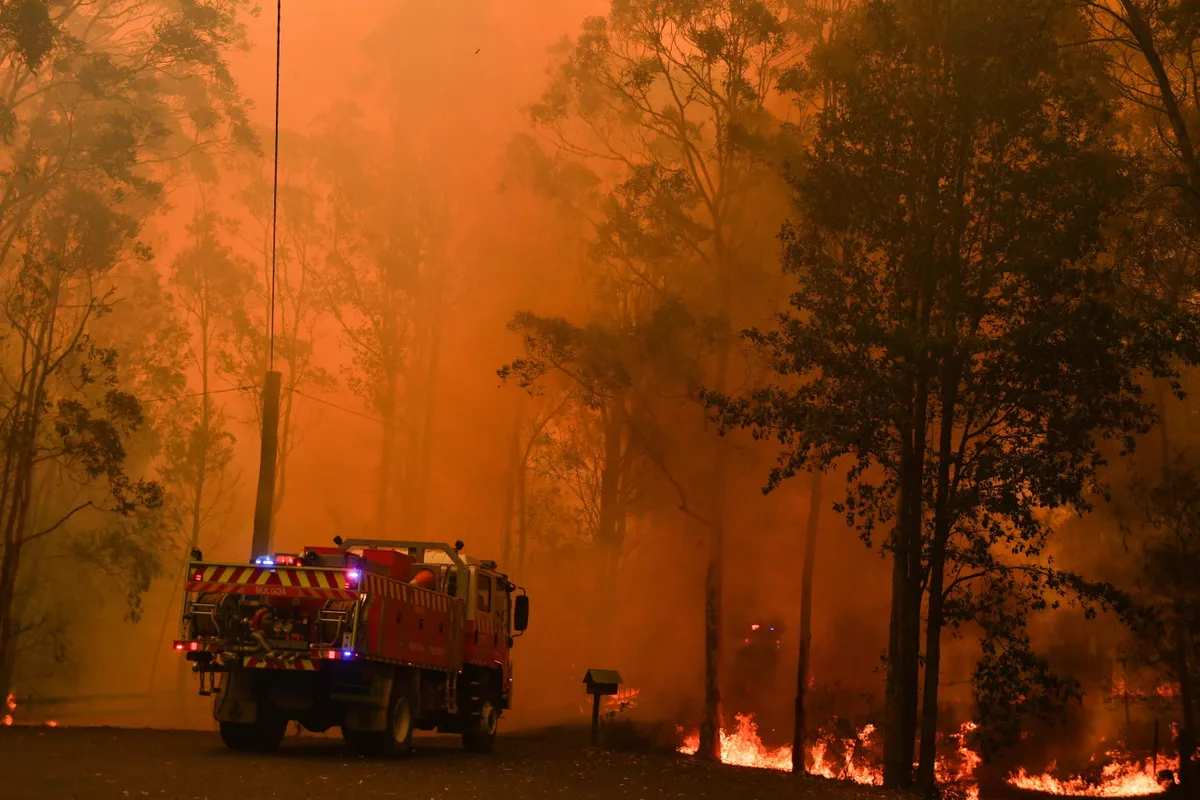 Tuletõrjeauto Werombis Sydney lähistel.