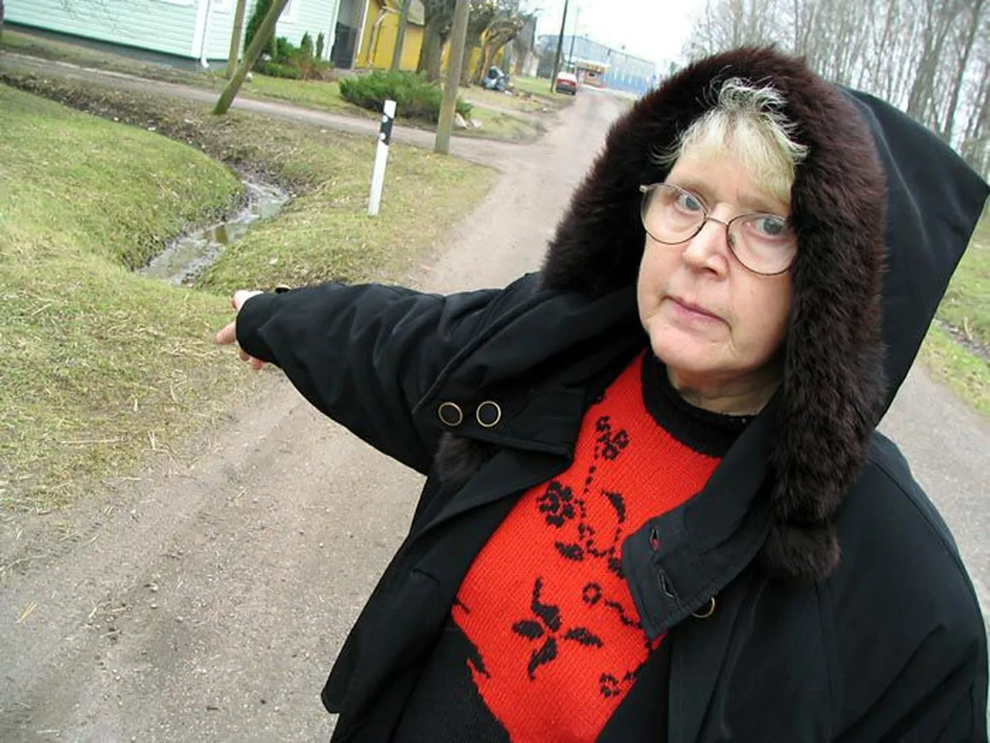 Pärnu uue heakorraeeskirja projektiga sõtta astunud Vana-Pärnu elanik Naali-Marie Liivrand näitab avaliku sademeveekraavi suunas, mille ummistuse eest linn teda kord juba trahvis. Õiguskantsleri kirjast selgub, et naist võidi trahvida ebaseaduslikult, kuigi tänavaäärsete kõnniteede korrashoid on kodanikukohus juba teeseadusest tulenevalt.