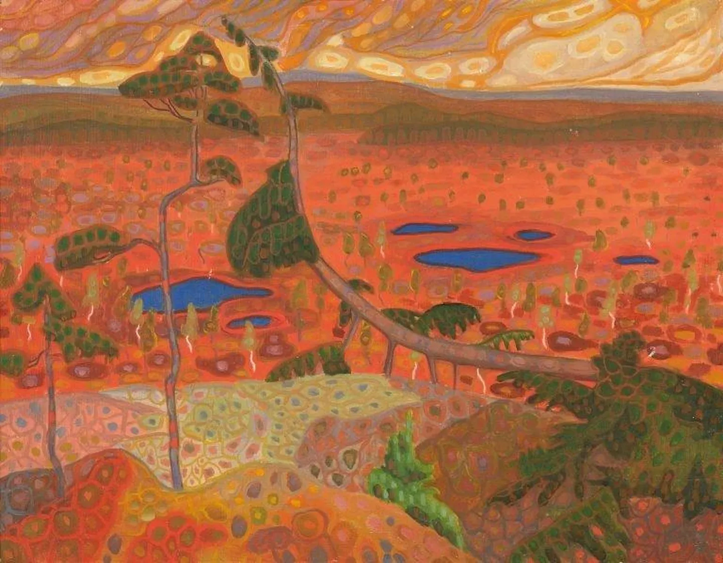 Конрад Мяги «Норвежский мотив с сосной» (Norra maastik männiga), 1908-1910.