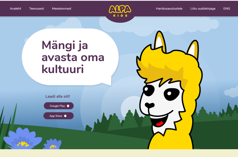 Pilt veebiplatvormilt «Alpa Kids».