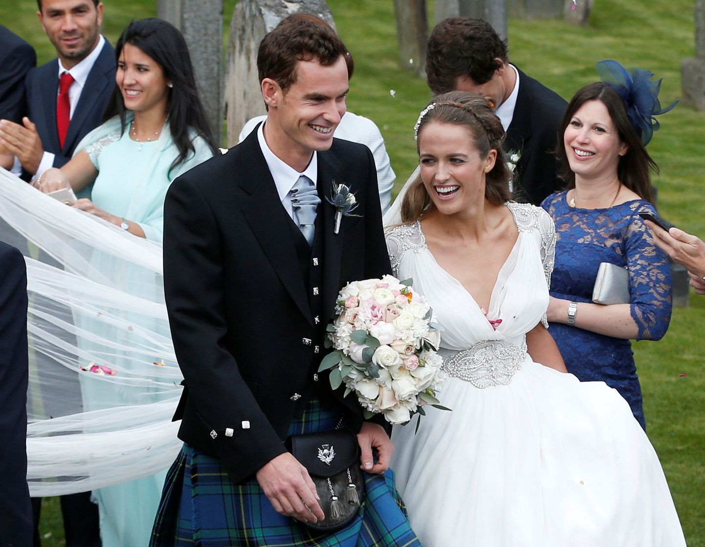 Andy Murray enda pulmas koos abikaasa Kim Searsiga.