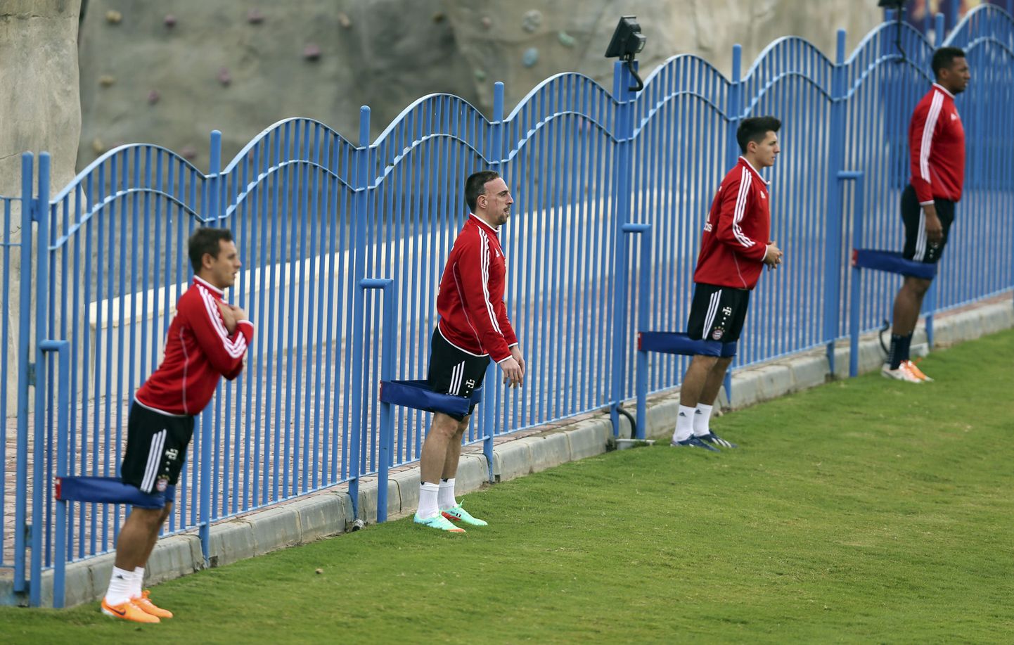 Müncheni Bayerni mängumehed Dohas laagris.