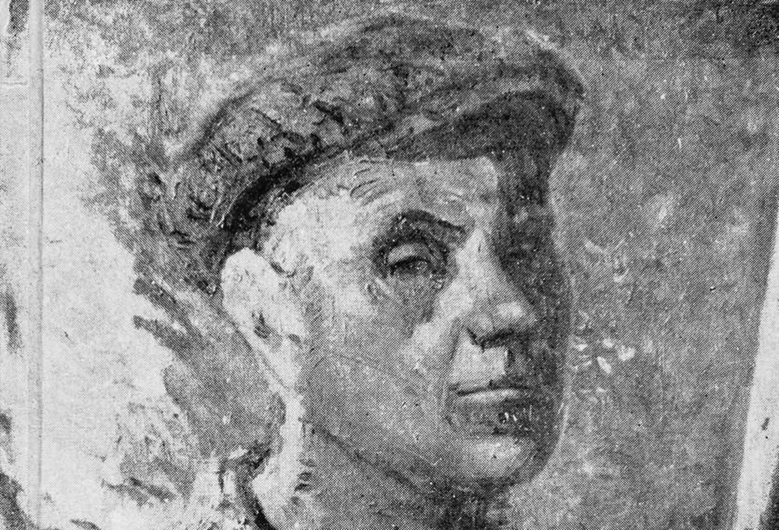 Fragment Aleksander Vardi «Autoportreest soniga», 1961, õli lõuendil.