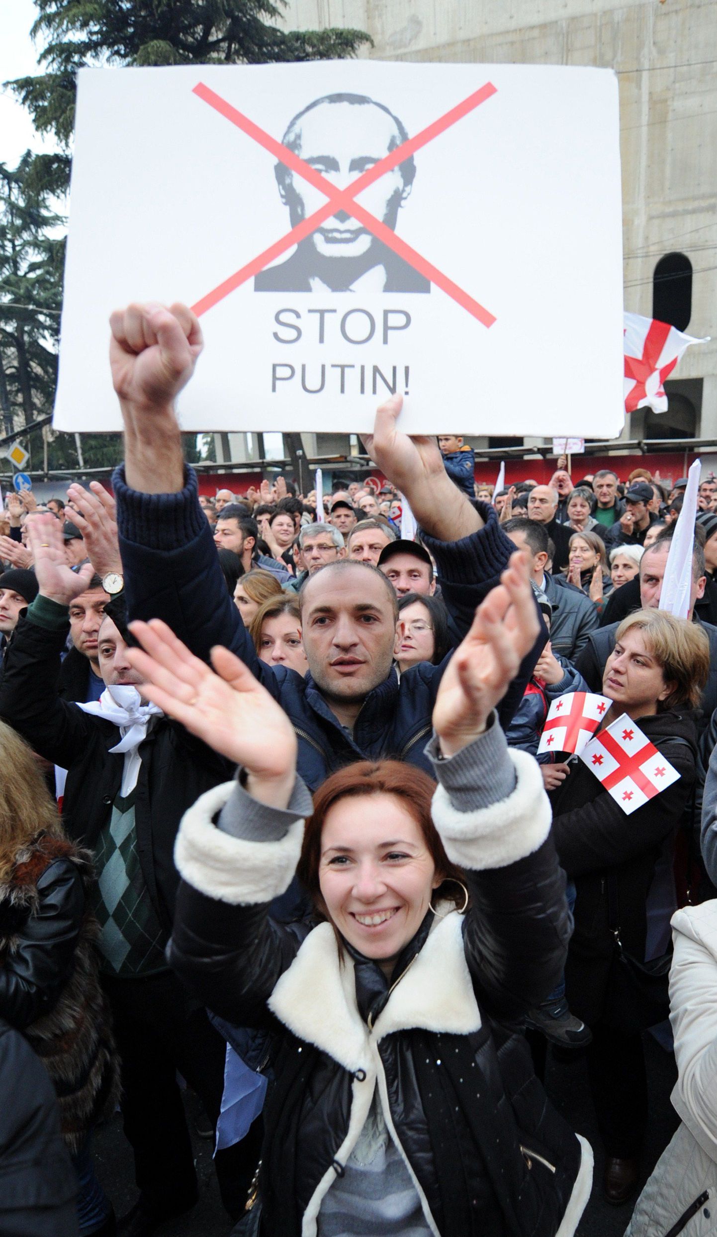 15. novembril toimus Tbilisis protestiaktsioon, kus üle 30 000 opositsiooni toetaja näitas oma meelsust Venemaa Gruusia-poliitika suhtes.