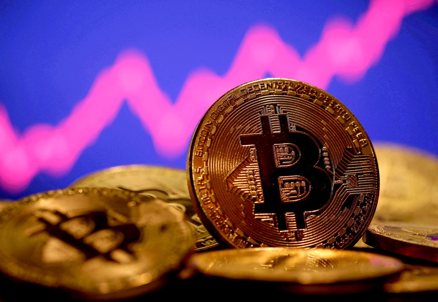 Virtuālā valūta Bitcoin. Ilustratīvs attēls.
