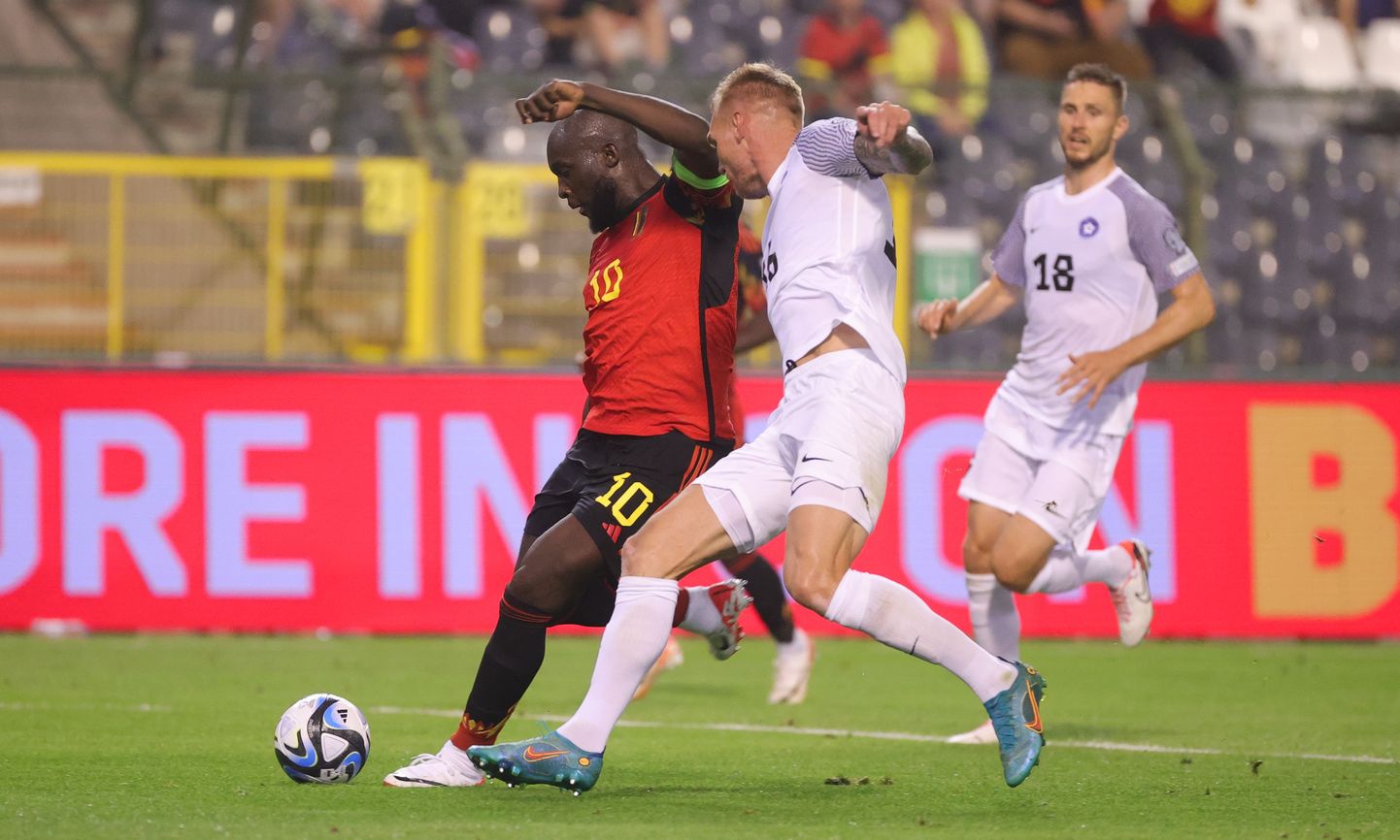 Romelu Lukaku lõi Belgia 5:0 võidumängus Eesti üle kahe minutiga kaks väravat.
