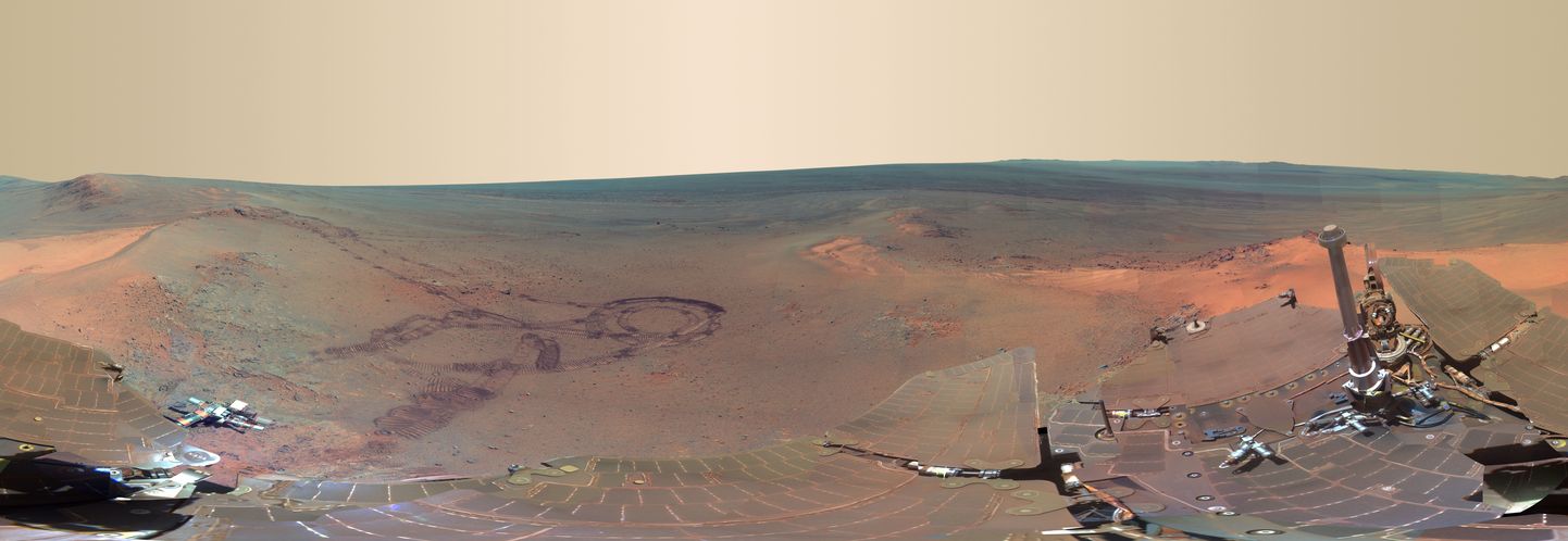 Kulgur Opportunity poolt Marsile jäetud jäljed