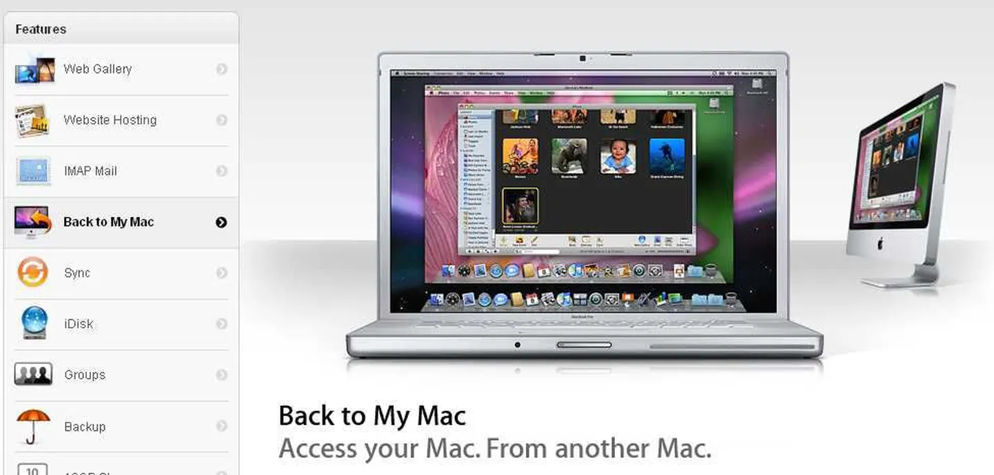 Fragment .Mac veebilehelt..