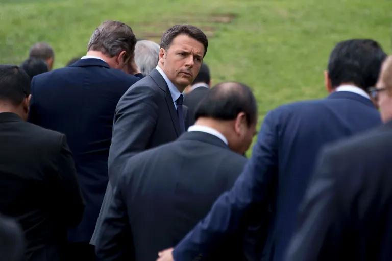 Itaalia peaminister Matteo Renzi G7 tippkohtumisel Jaapanis. 