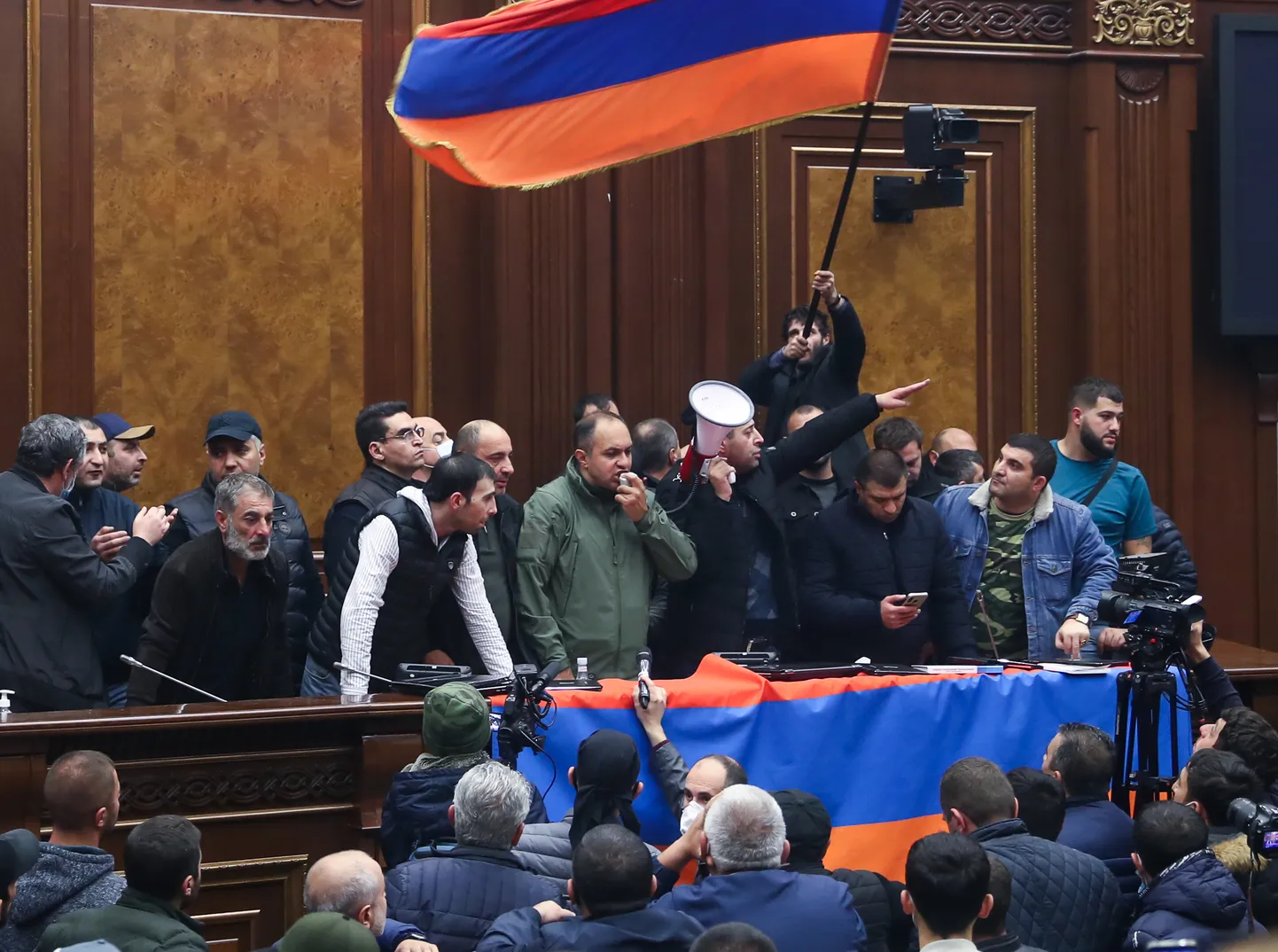 Участники акции протеста.