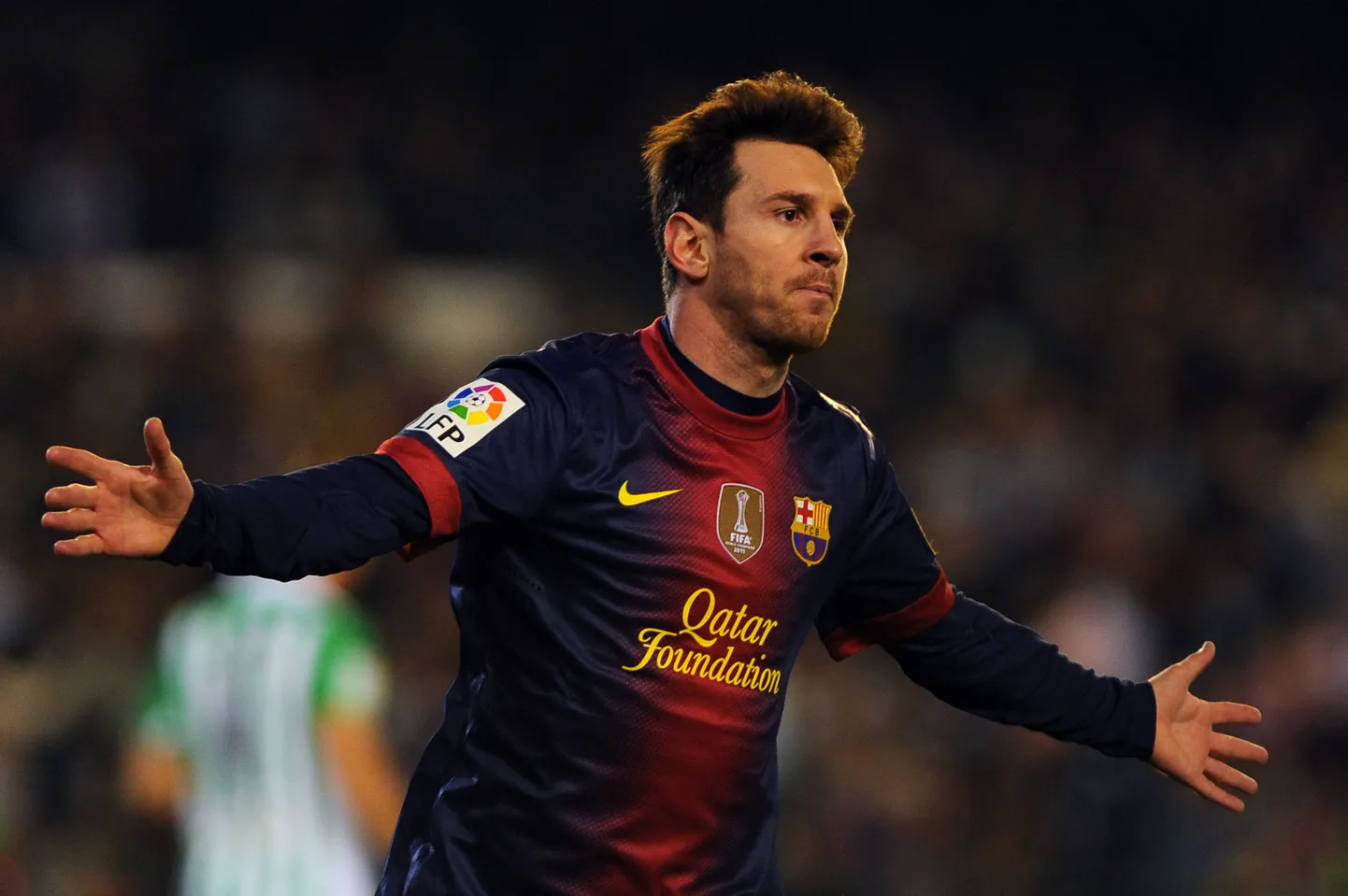 Lionel Messi tähistab Real Betisi vastu värava löömist.