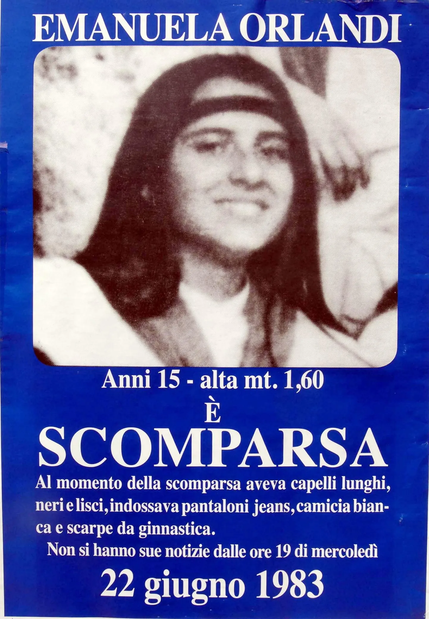 Üks viimaseid fotosid Emanuela Orlandist, kes jäi kadunuks 22. juunil 1983. aastal