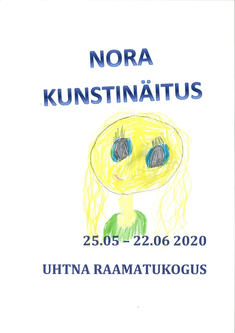 Nora näituse plakatit kaunistab tema autoportree.