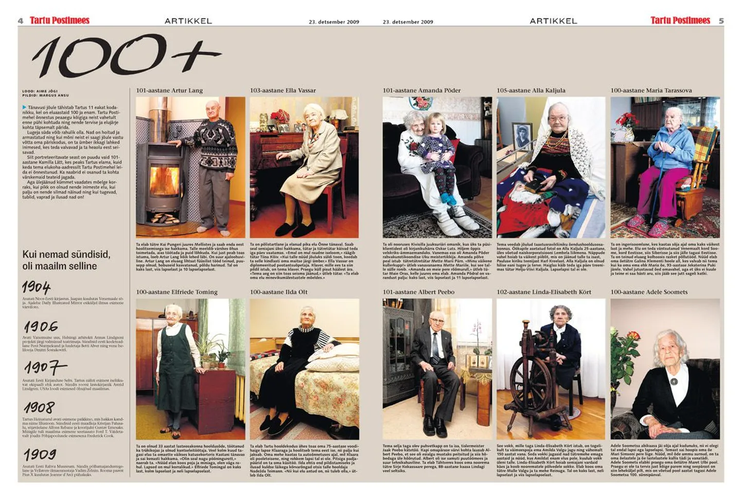 Tartu Postimees, 23. detsember 2009