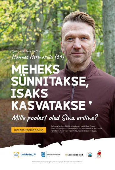 MTÜ Lastekaitse Liit kutsub koos isadega mõtisklema pereväärtuste üle.