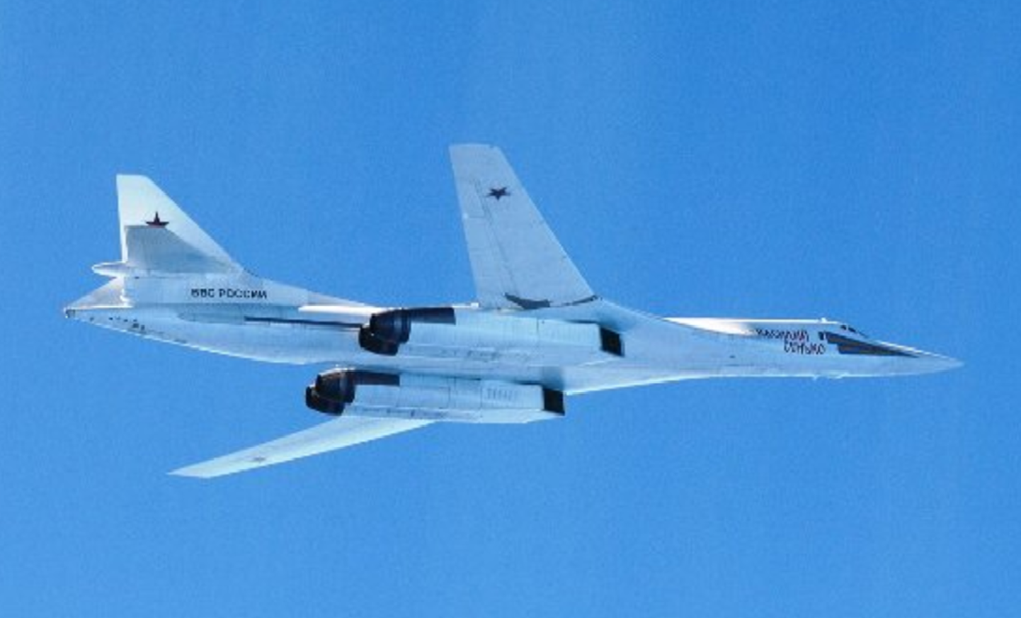 Venemaa õhujõudude TU-160 Läänemere kohal.