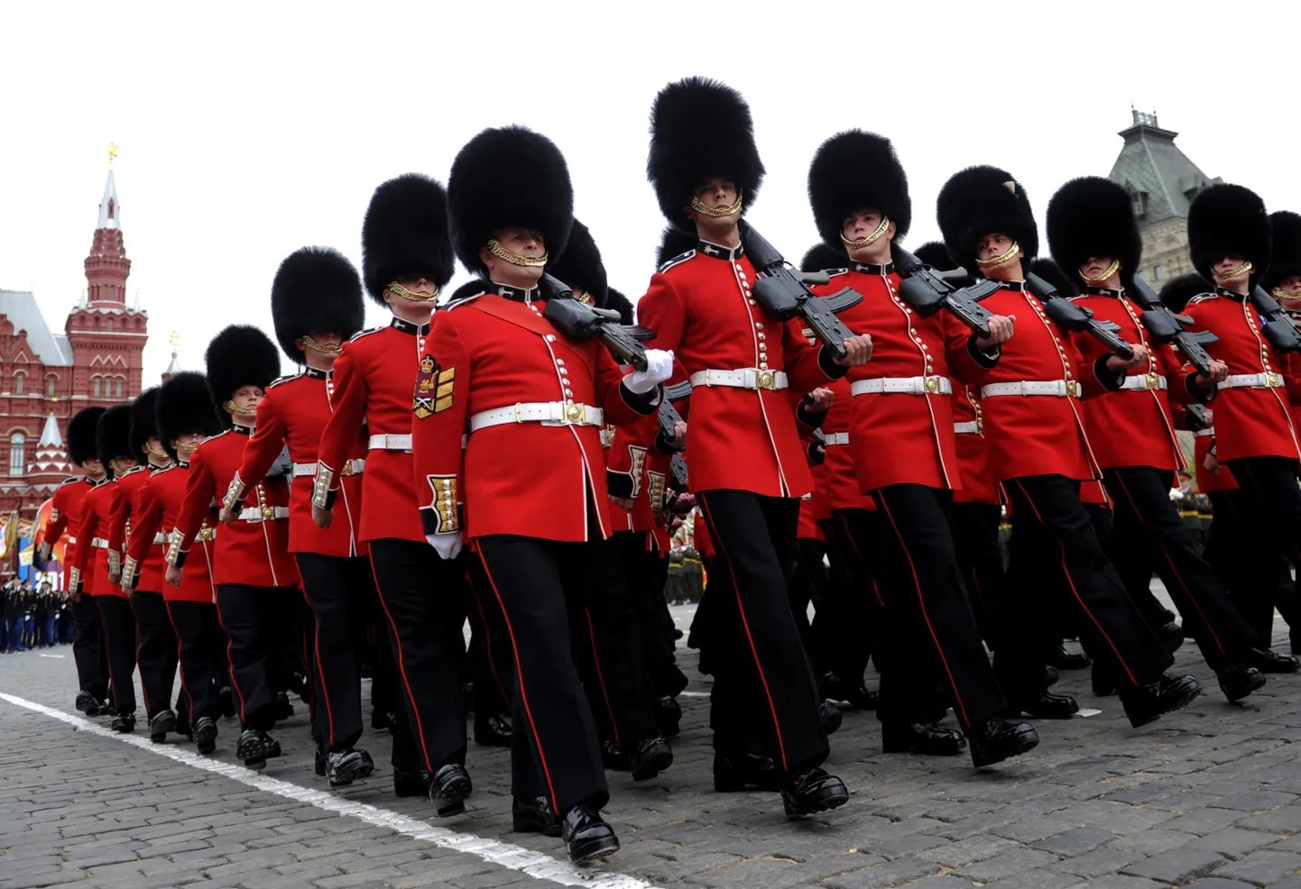 Brittide esindus täna Punasel väljakul aset leidnud võidupüha peaproovis.