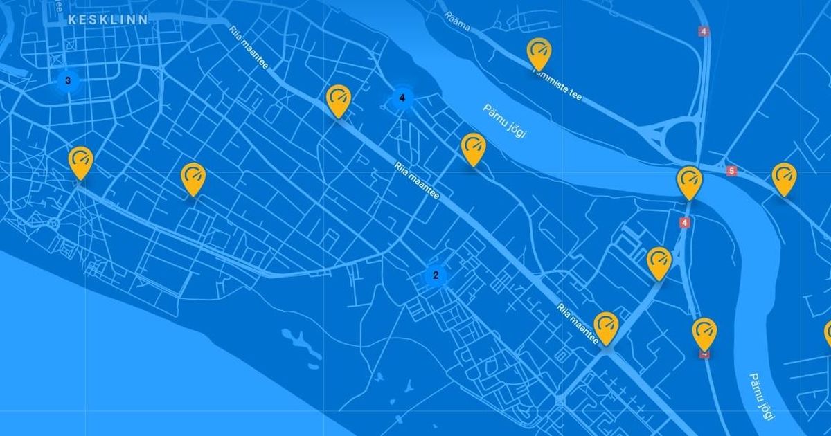 Liiklustalgute kaart: vaadake, millistes kohtades kipuvad juhid olema liiga raske jalaga