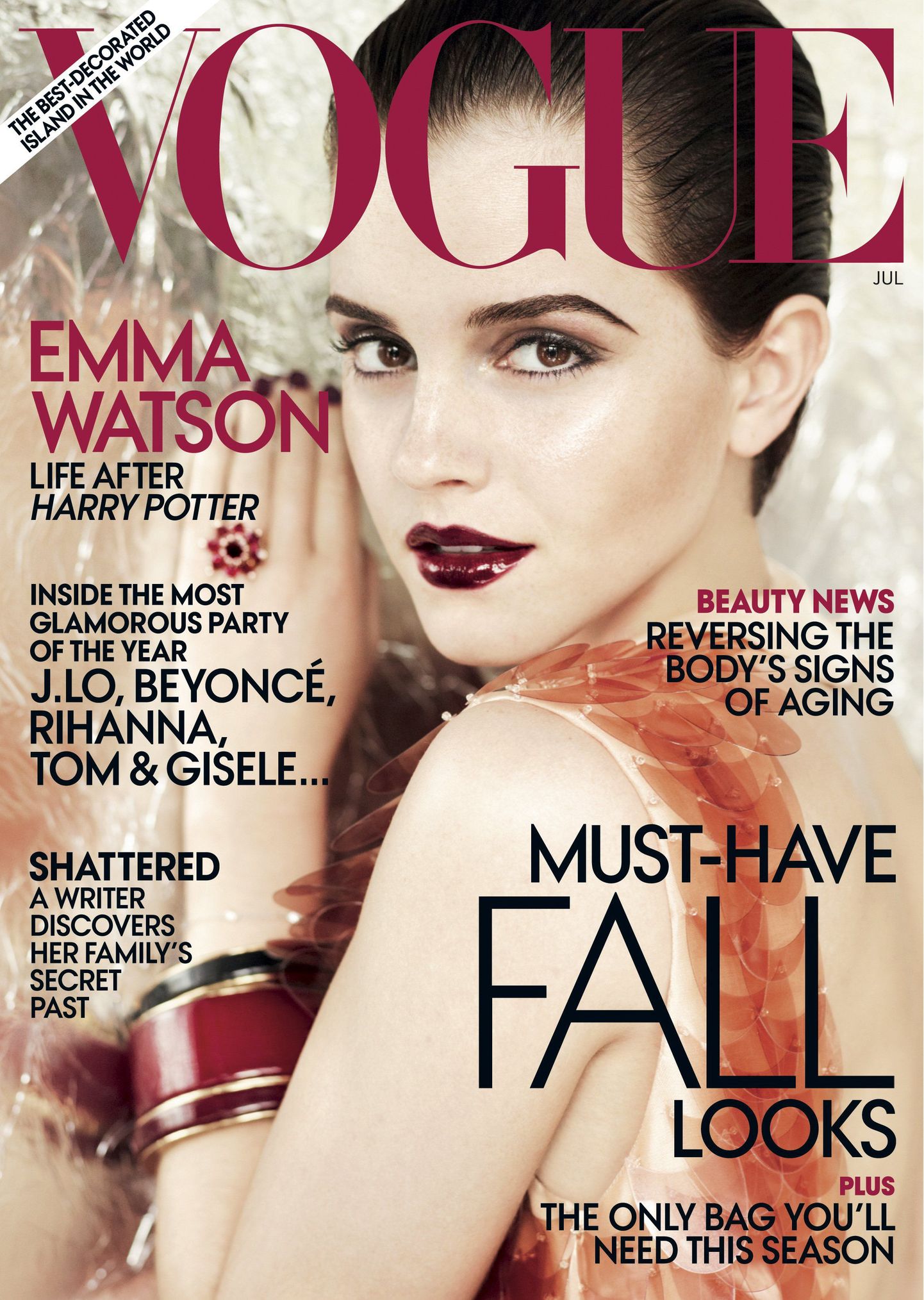 Эмма Уотсон на оболжке журнала Vogue