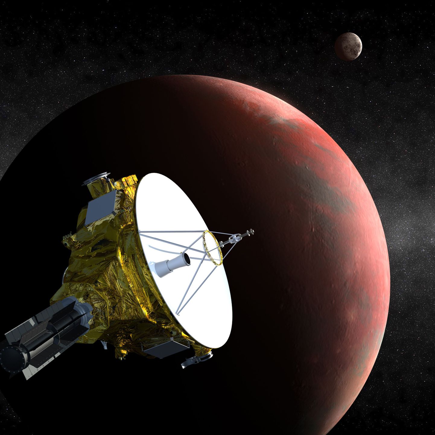Arvutijoonistus New Horizons uurimissondist