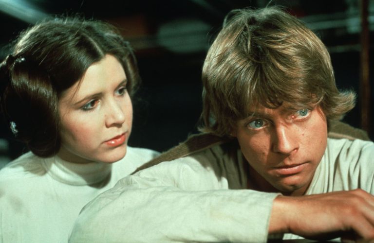 Carrie Fisher (printsess Leia) ja Mark Hamill (Luke Skywalker)