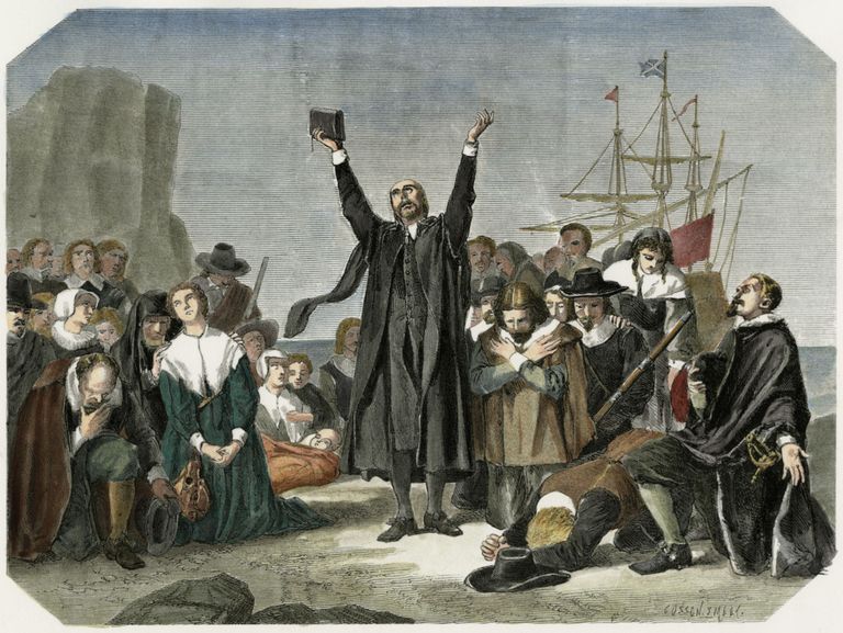 Inglise kolonistide saabumine 1620. aastal laeval Mayflower Põhja-Ameerikasse