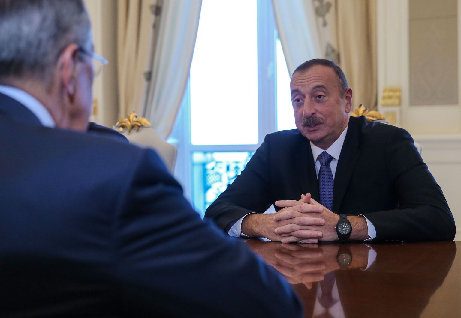 Aserbaidžaani president Alham Alijev kohtumas Venemaa välisministri Sergei Lavroviga.
