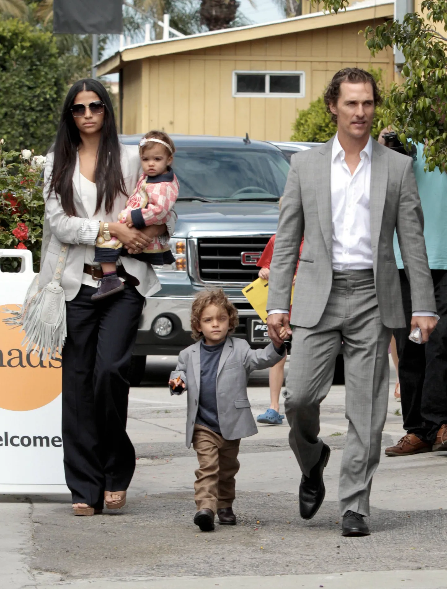 Näitleja Matthew McConaughey perega.