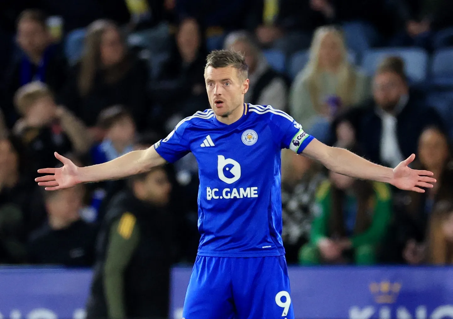 Leicesteri kapten Jamie Vardy.