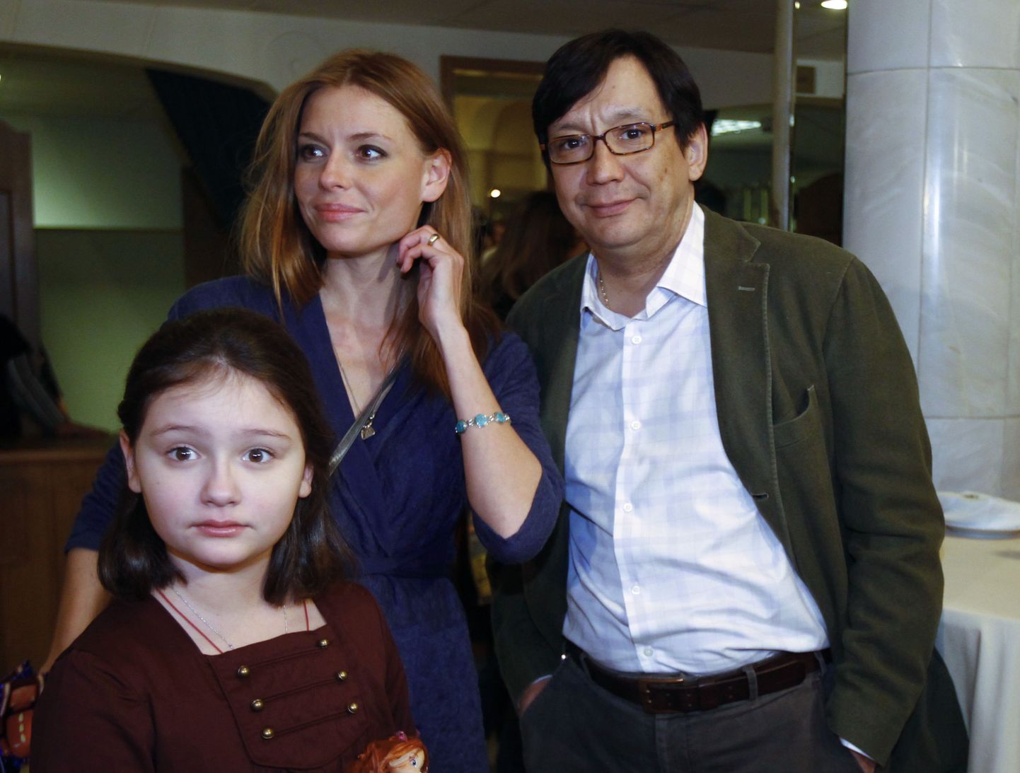 Любовь Толкалина и Егор Кончаловский с дочерью Марией.
