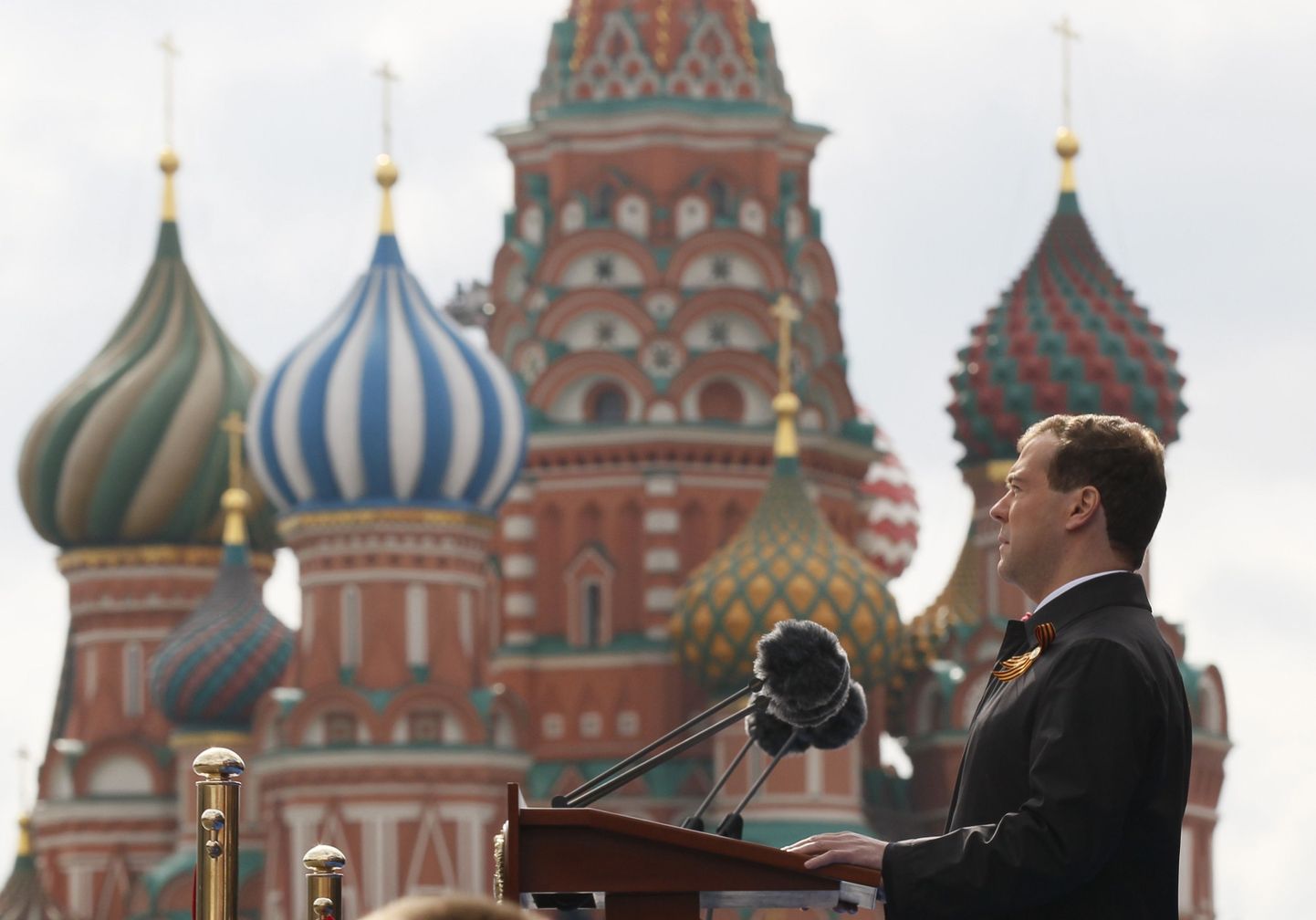 Venemaa president Dmitri Medvedev Punasel väljakul