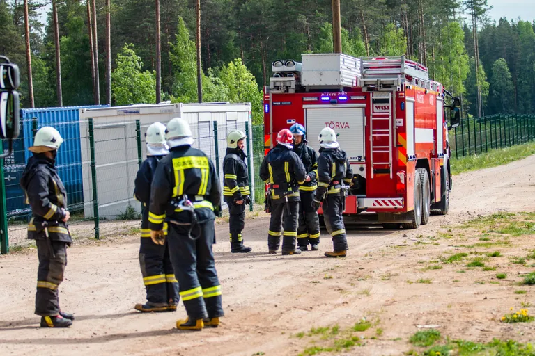 Päästjate õppus Valga vallas Metsnikul.