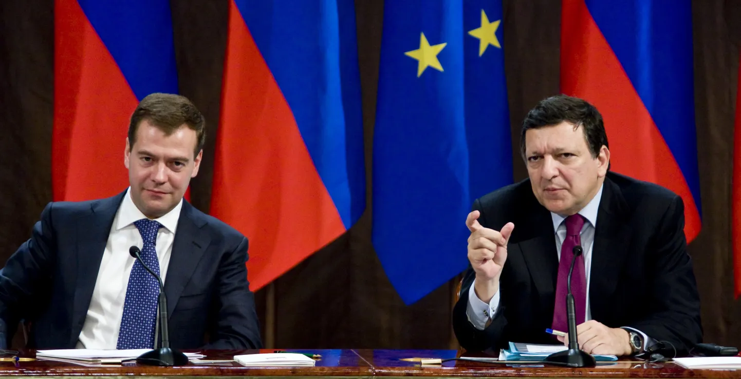 Venemaa Föderatsiooni riigipea Dmitri Medvedev ja Euroopa Komisjoni president José Manuel Barroso.
