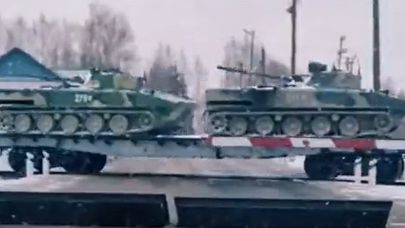 BMD-4M teel Ukraina piiri äärde