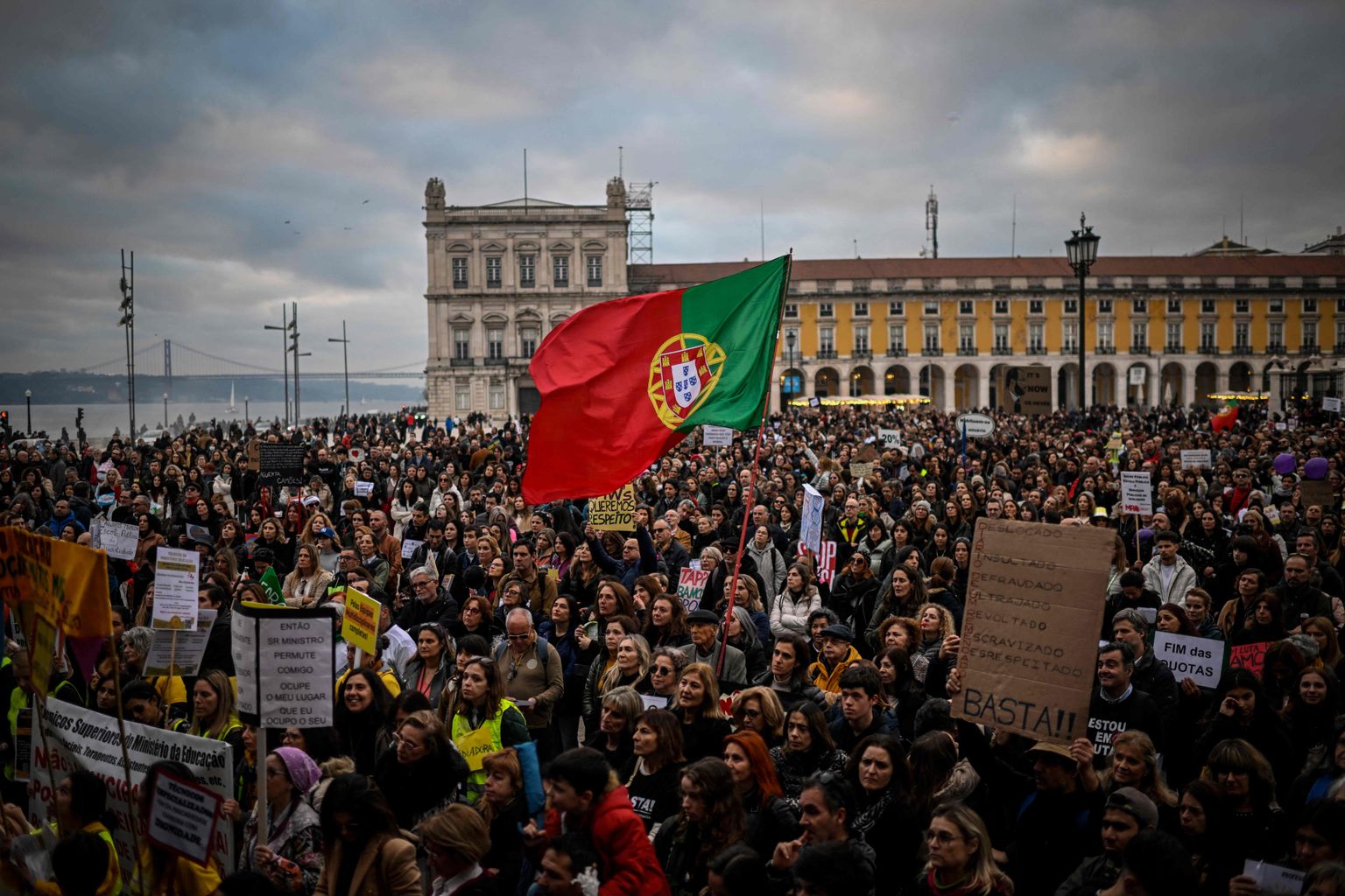 Õpetajate streik Portugalis.