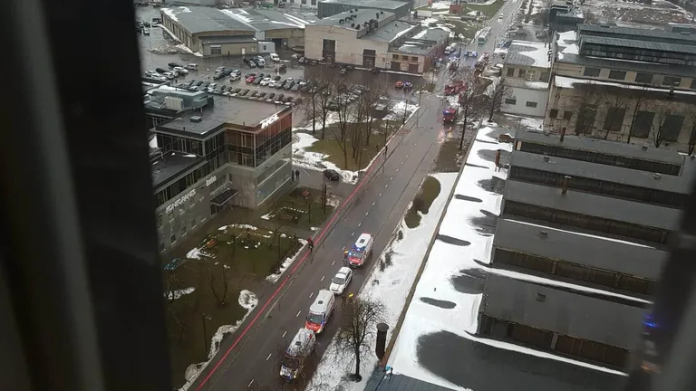 Tulekahju Ülemiste Citys. Пожар на улице Сеписк.