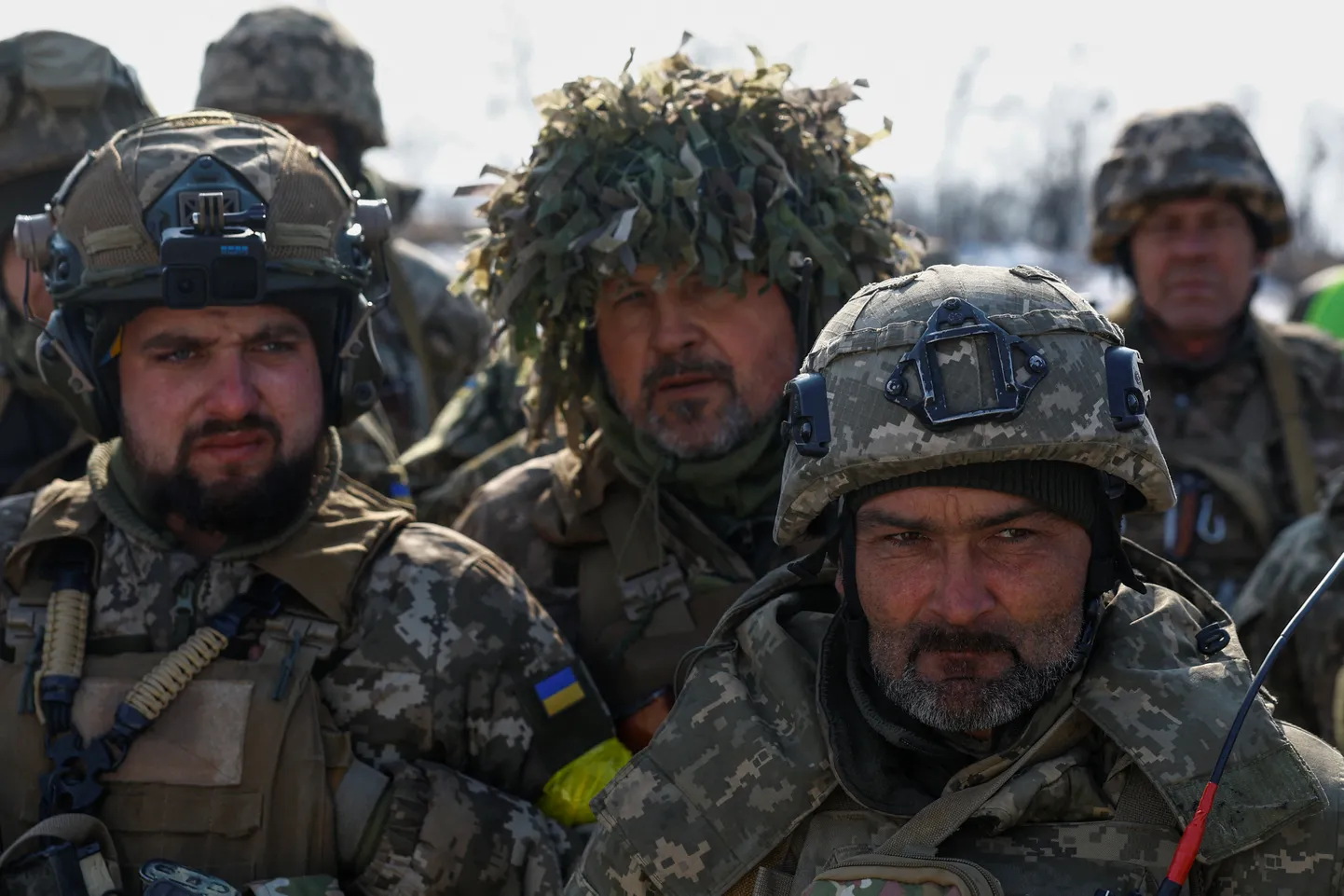 Ukraina sõdurid õppustel Dnipropetrovski lähistel 24. veebruaril 2025. aastal.