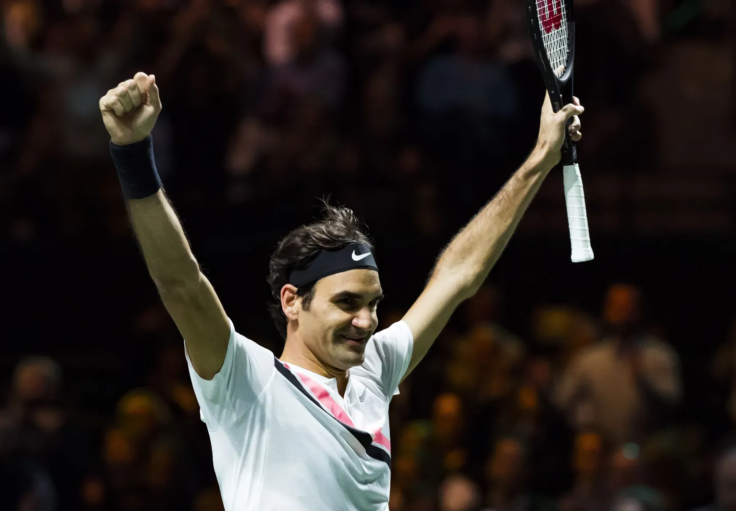 Roger Federeri emotsioonid pärast järjekordset turniirivõitu.