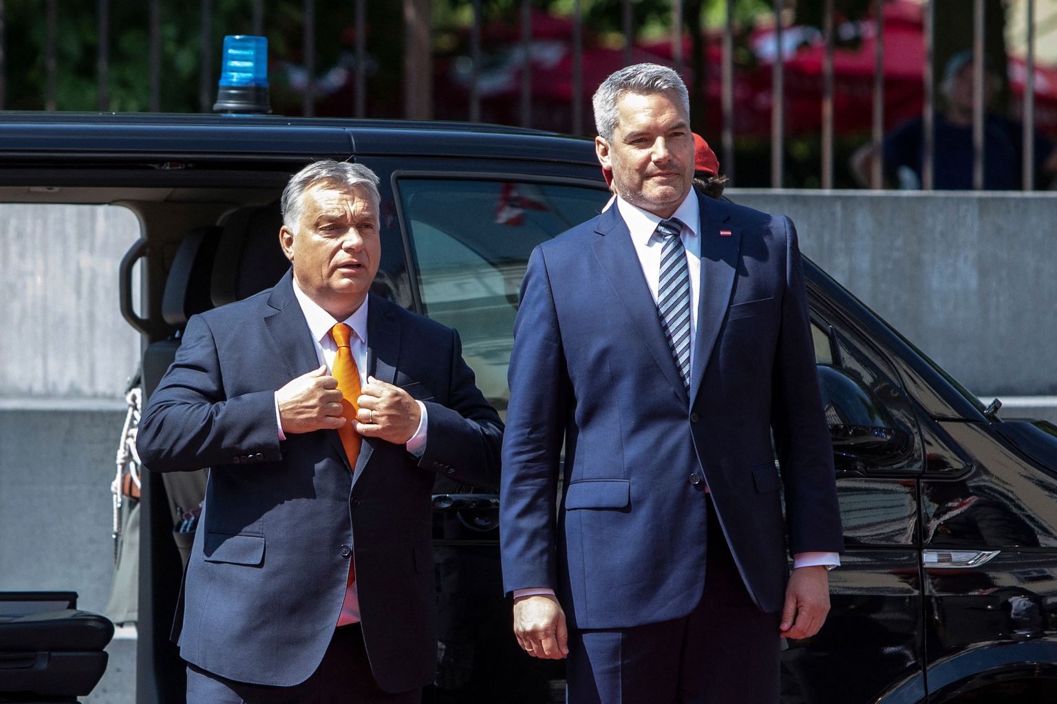 Ungari peaminister Viktor Orbán ja ​Austria kantsler Karl Nehammer.