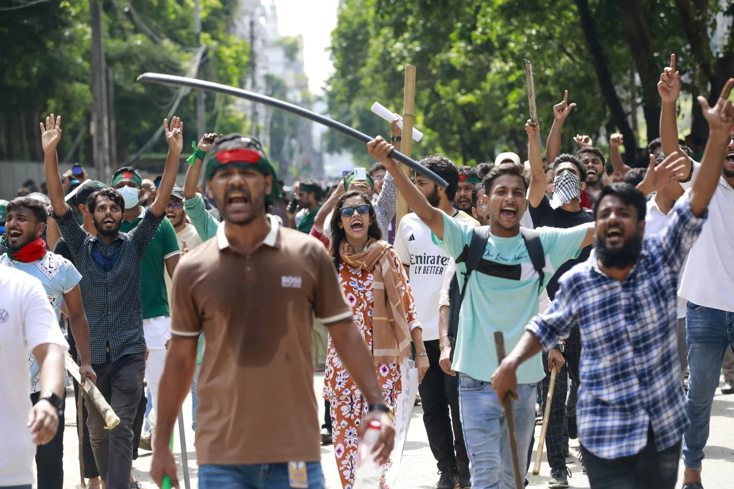 Meeleavaldajad Bangladeshi pealinnas Dhakas.
