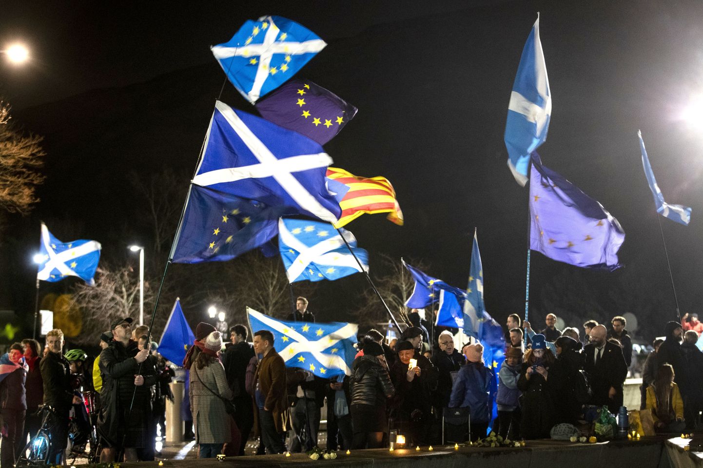 Митинг противников Брекзита в Шотландии.
