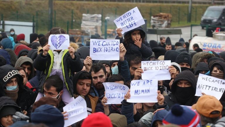 В четверг мигранты провели акцию протеста у ПП "Кузница - Брузги"