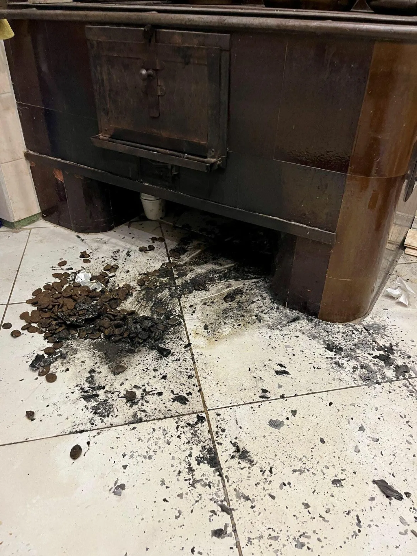 Tuletegemisel pliidi alla küttematerjalide kasti lennanud sädemest puhkes tulekahju.