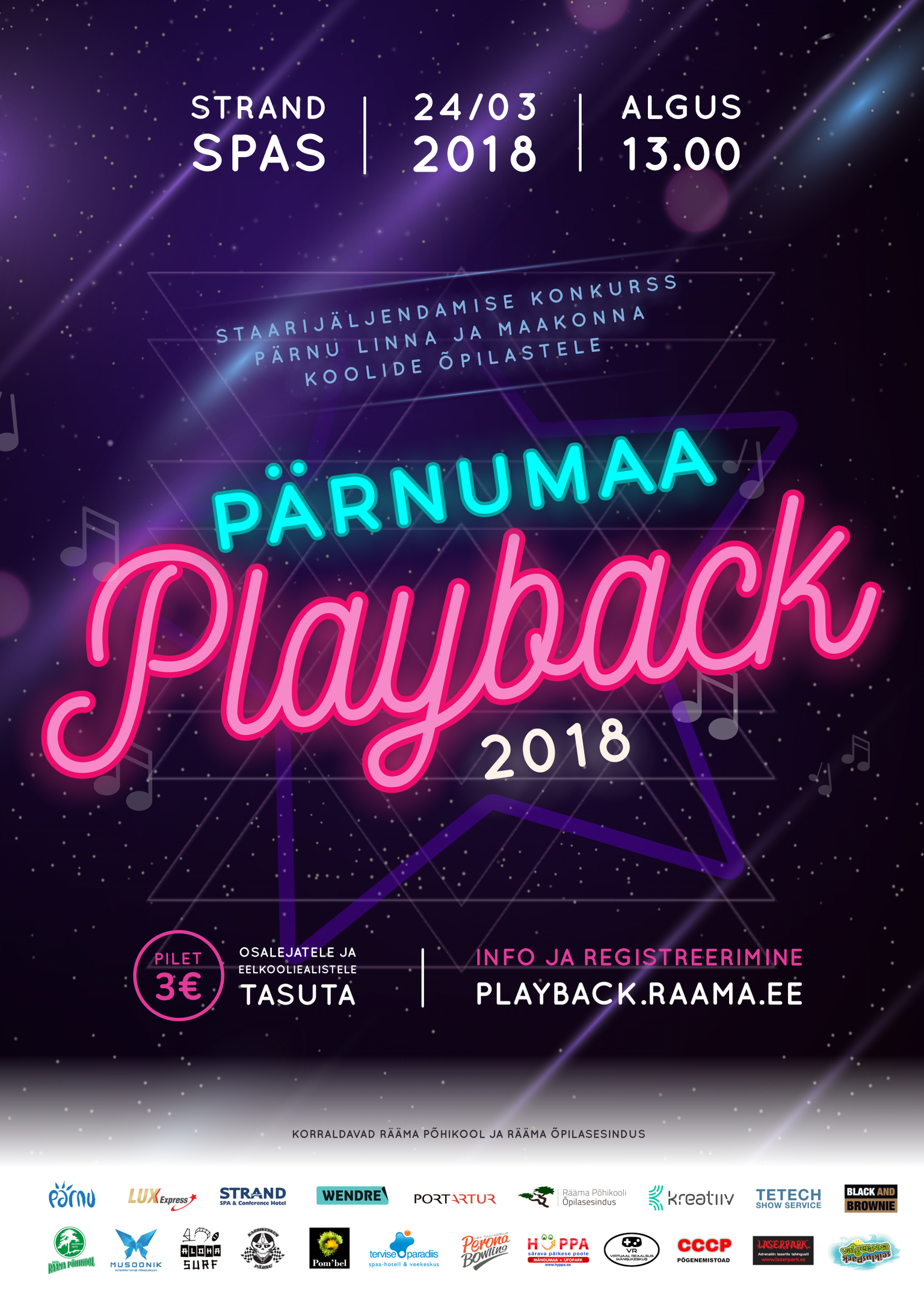 24. märtsil toimub taas staarijäljendamise konkurss Pärnumaa Playback, mis annab noortele võimaluse samastuda enda lemmikartistiga ja end laval staarina tunda.