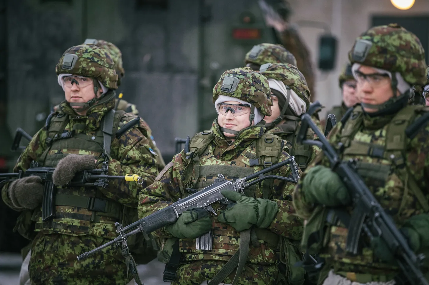Участники срочных военных учений "Шип". Иллюстративное фото.