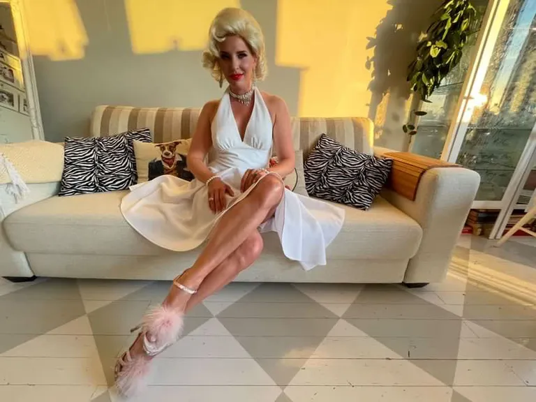 Kethi Uibomägi Marilyn Monroe kehastuses. 2023. aasta juuni