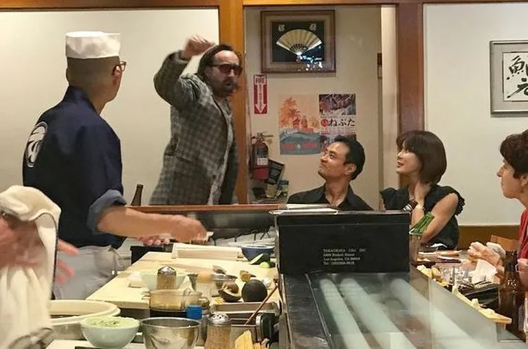 Nicolas Cage Los Angelese sushirestoranis