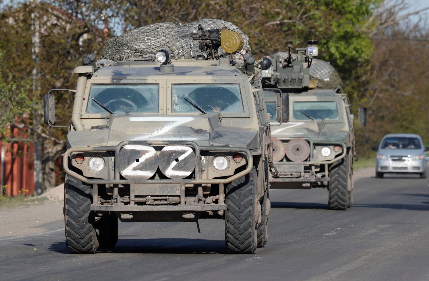 Vene vägede masinad Bezimenne külas Donetski oblastis 7, mail.