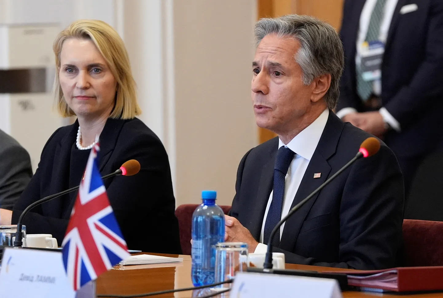 USA Ukraina suursaadik Bridget Brink ja  endine välisminister Antony Blinken 2024. aastal Kiievis.
