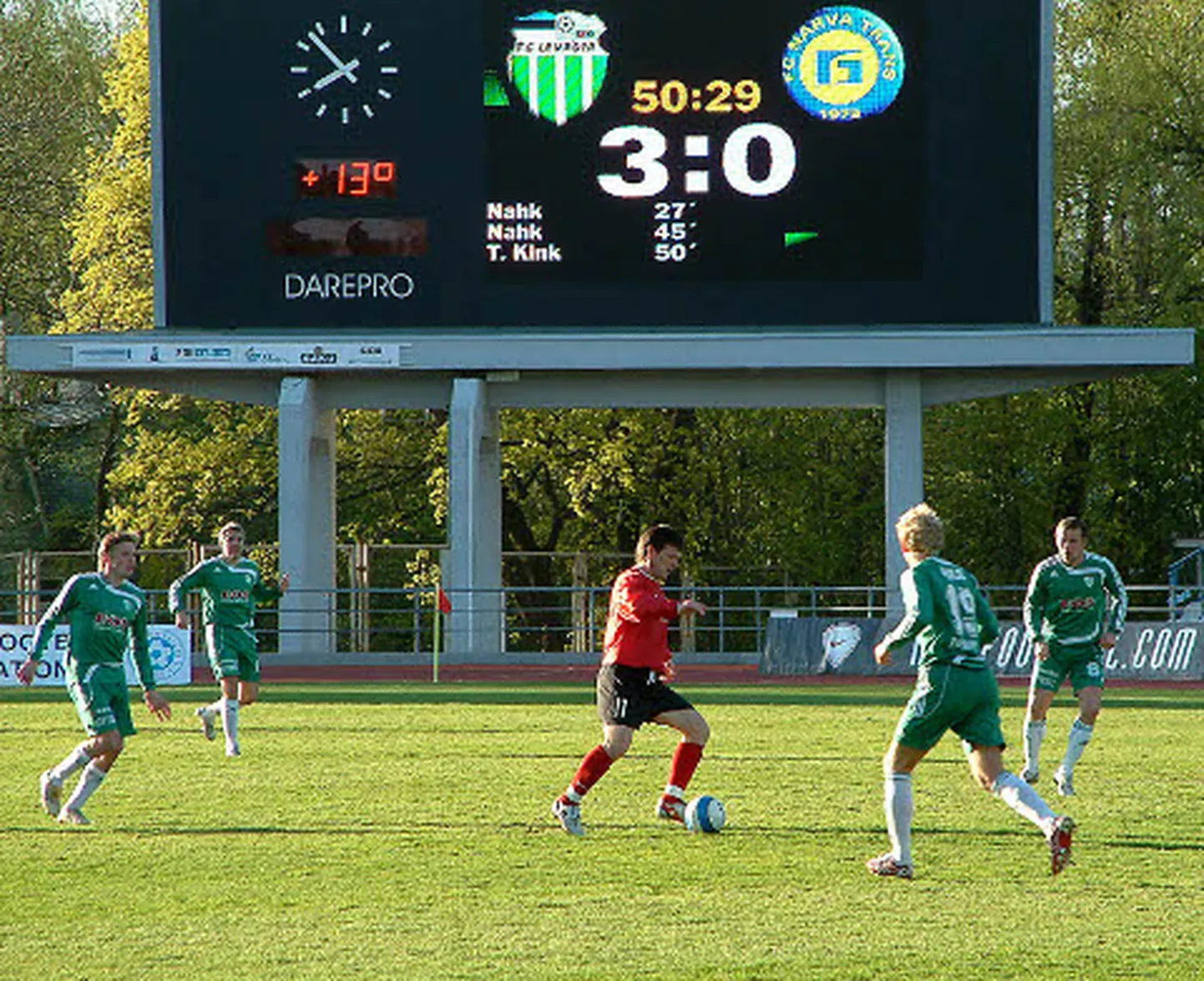 Nagu Levadia ja Narva Transi viimatises vastasseisus 2007. aasta karikamängudel, kaotasid narvalased ka sel nädalavahetusel tulemusega 0:3.